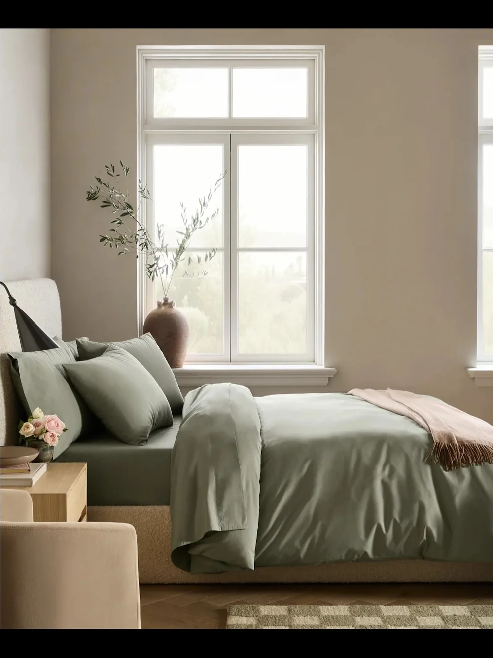 Quince Organic Crisp Percale Duvet Cover Full/Queen
